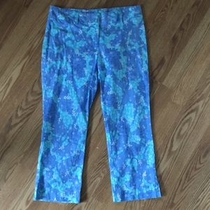 Vintage Lilly Pulitzer Derby Print Chow‎ Wagon animal print cropped pants Sz 4